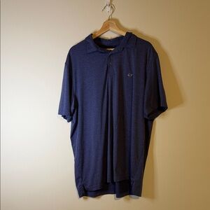 Vineyard Vines Navy Striped Short Sleeve Polo